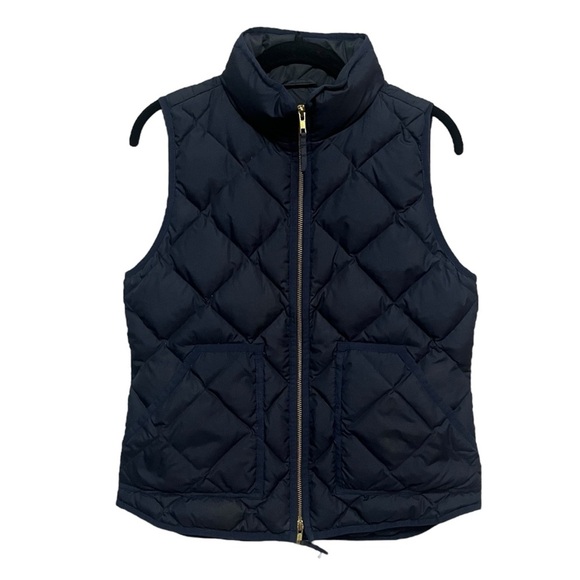 J. Crew Excursion Navy Quilted Down Vest - Picture 2 of 7